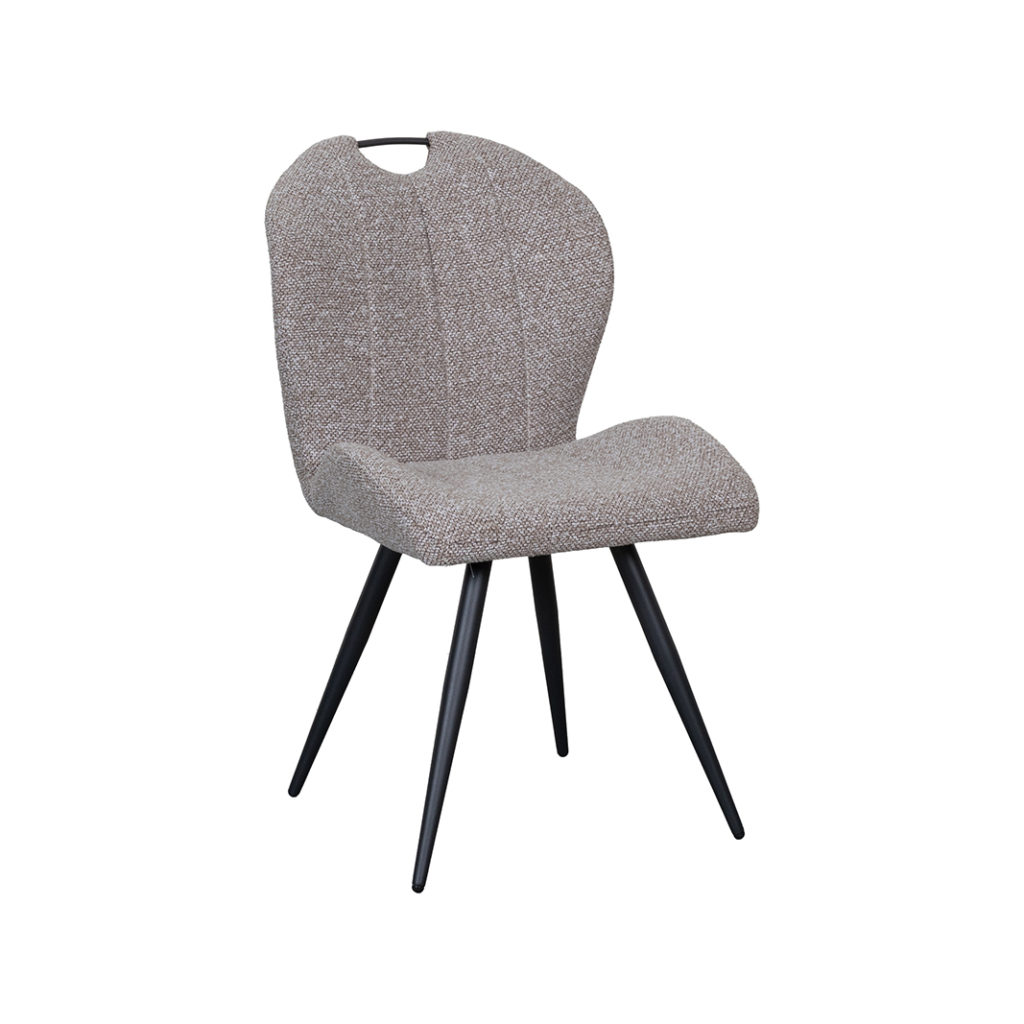 LABEL51 Eetkamerstoel Silly - Mushroom - Boucle - Zwart Metalen Frame - Afbeelding 2