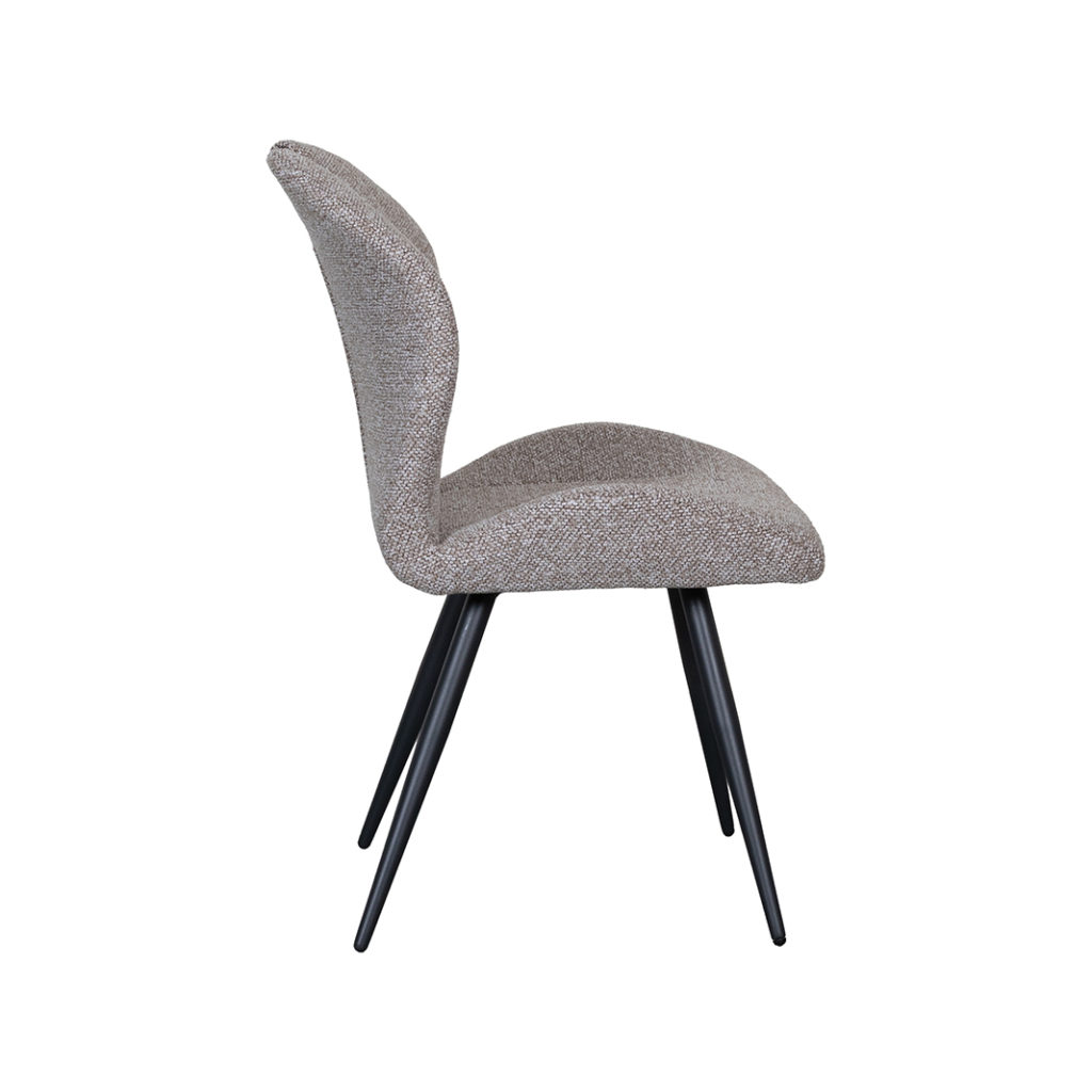 LABEL51 Eetkamerstoel Silly - Mushroom - Boucle - Zwart Metalen Frame - Afbeelding 4