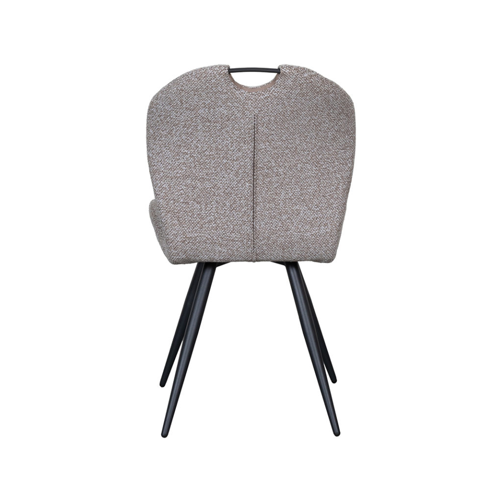 LABEL51 Eetkamerstoel Silly - Mushroom - Boucle - Zwart Metalen Frame - Afbeelding 5