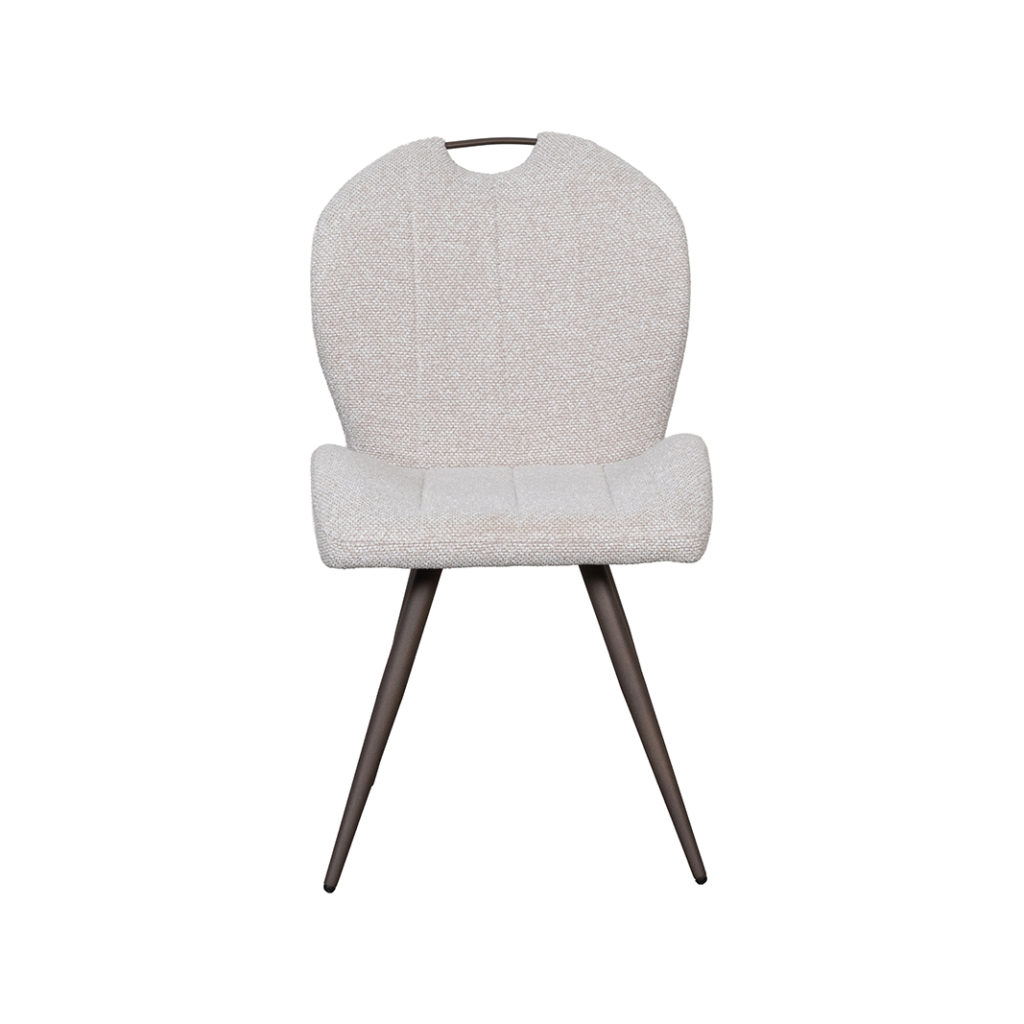 LABEL51 Eetkamerstoel Silly - Naturel - Boucle - Brons Metalen Frame - Afbeelding 3