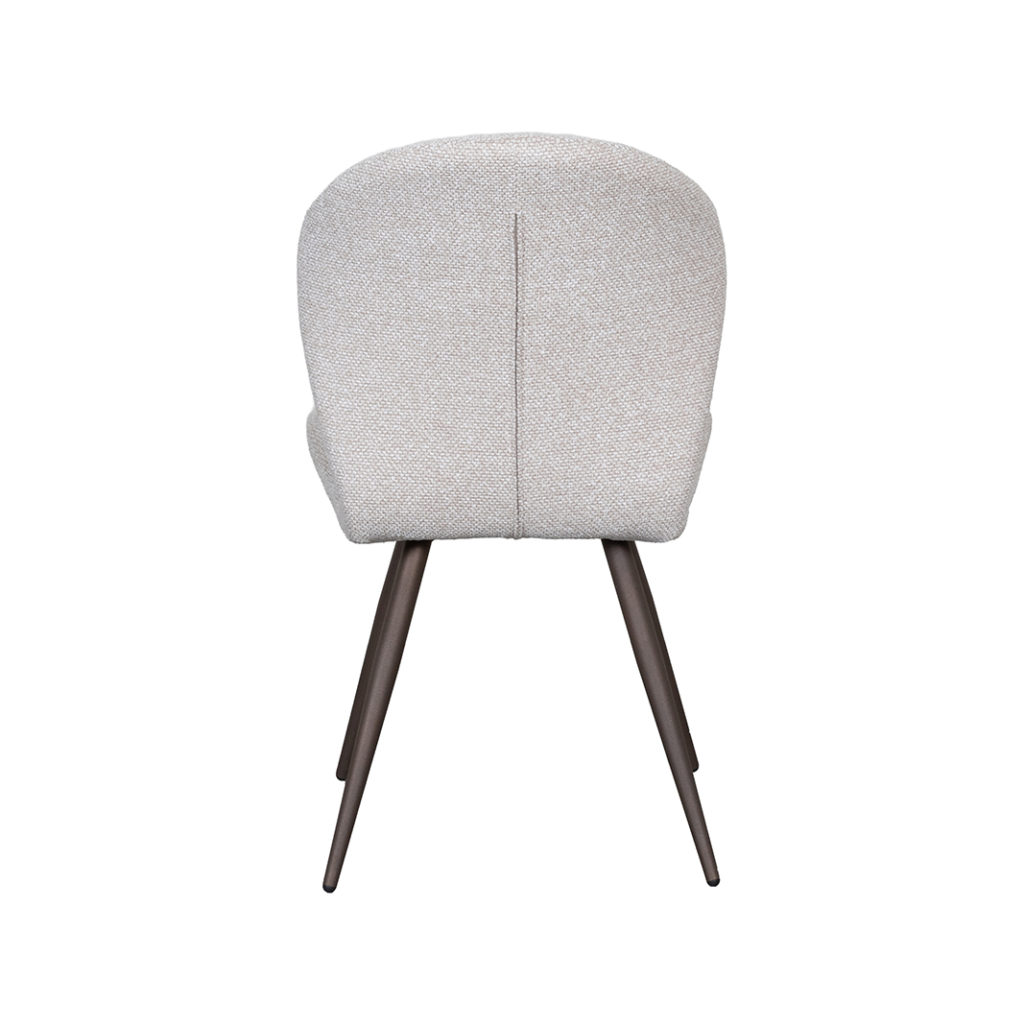 LABEL51 Eetkamerstoel Sil - Naturel - Boucle - Brons Metalen Frame - Afbeelding 4