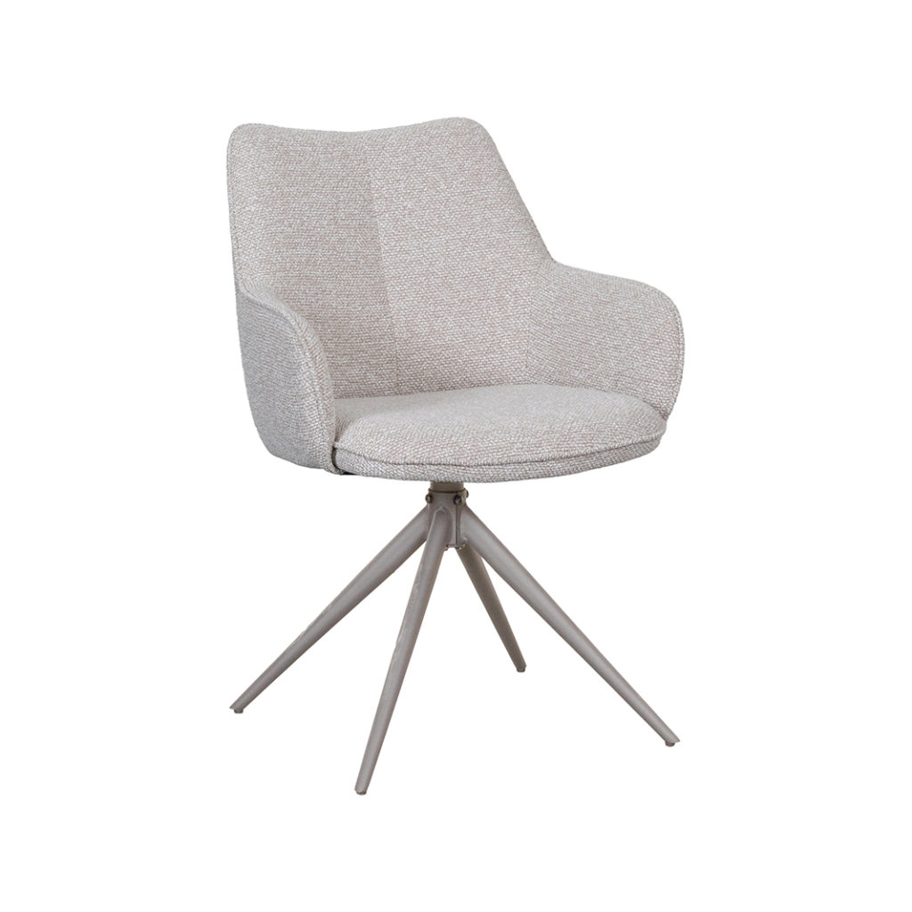 LABEL51 Eetkamerstoel Sawa - Naturel - Boucle - Afbeelding 2