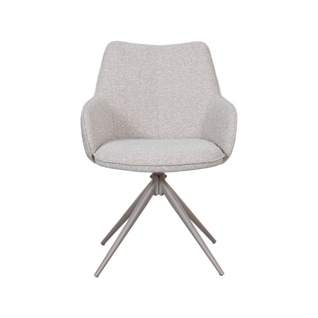 LABEL51 Eetkamerstoel Sawa - Naturel - Boucle - Afbeelding 3