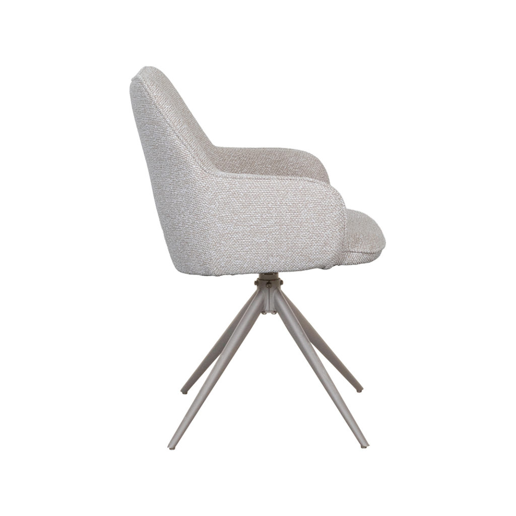 LABEL51 Eetkamerstoel Sawa - Naturel - Boucle - Afbeelding 4