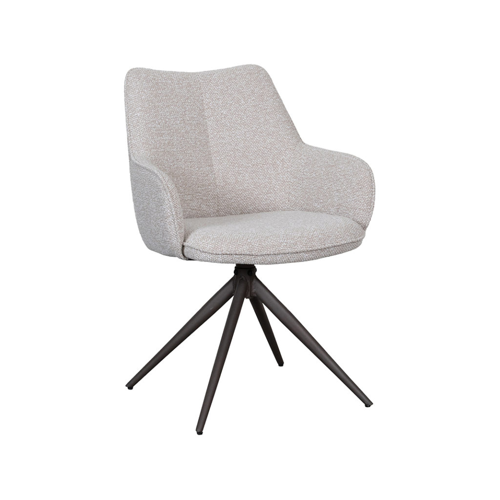LABEL51 Eetkamerstoel Sawa - Naturel - Boucle - Afbeelding 2