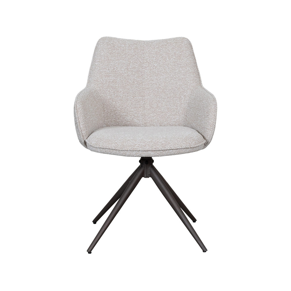 LABEL51 Eetkamerstoel Sawa - Naturel - Boucle - Afbeelding 3