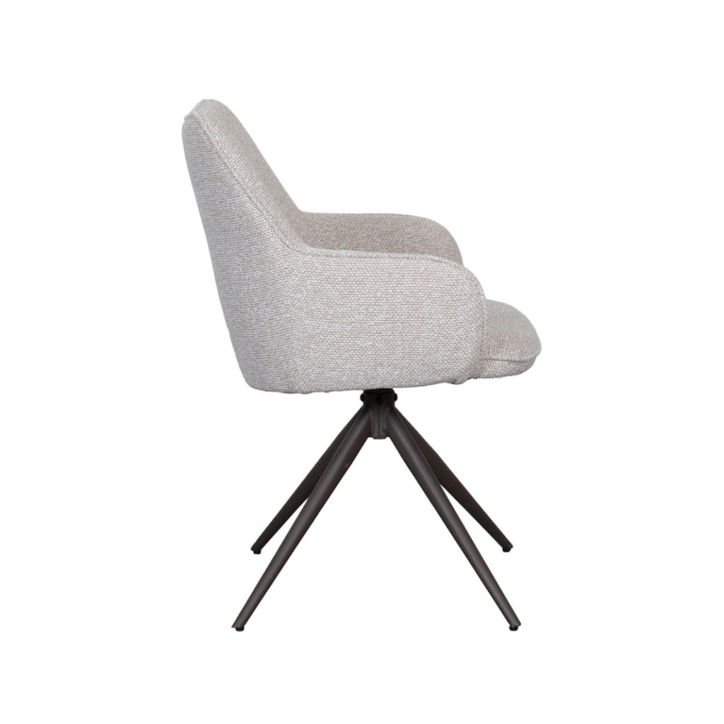 LABEL51 Eetkamerstoel Sawa - Naturel - Boucle - Afbeelding 4
