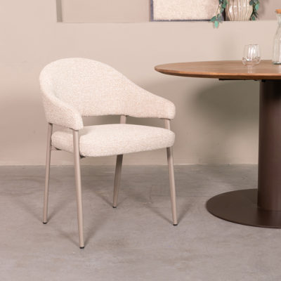 LABEL51 Eetkamerstoel Sora - Naturel - Boucle