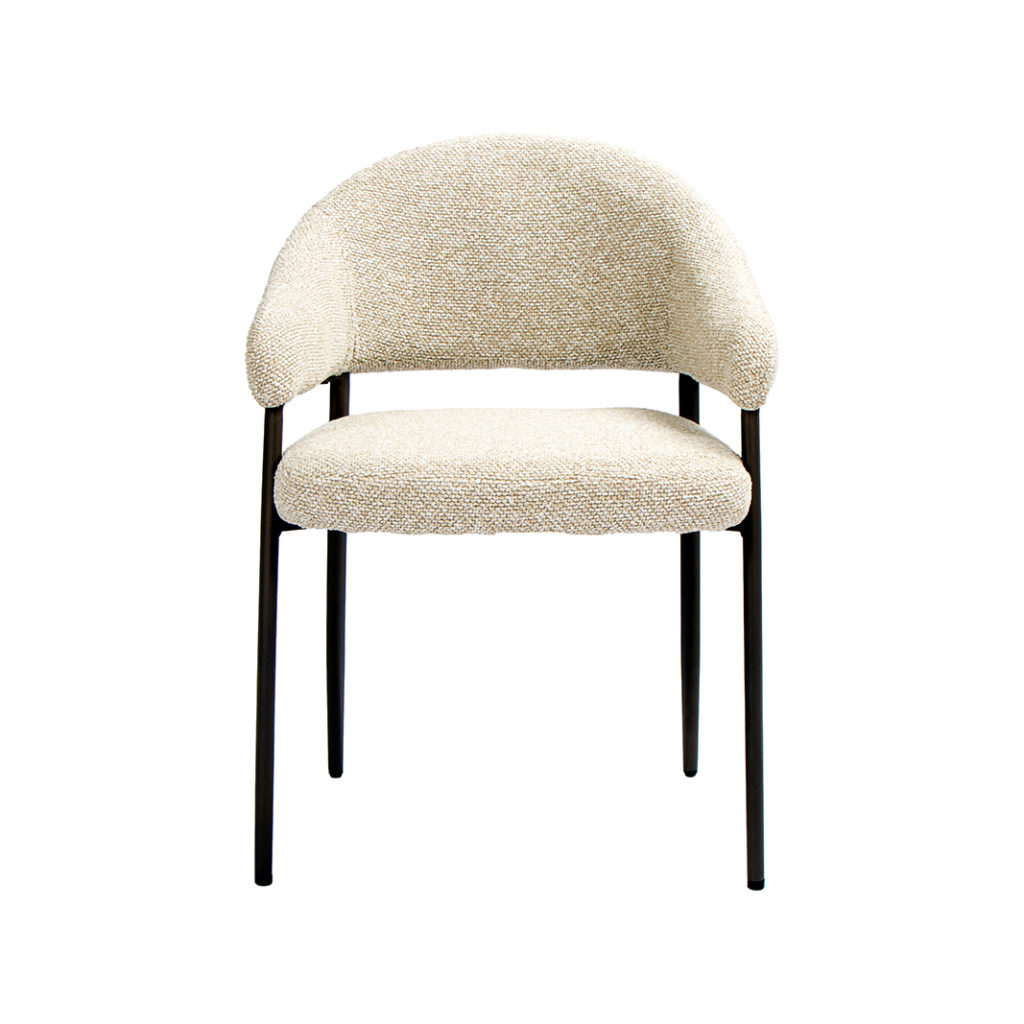 LABEL51 Eetkamerstoel Sora - Naturel - Boucle - Afbeelding 2