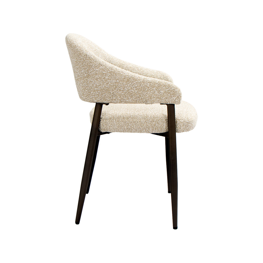 LABEL51 Eetkamerstoel Sora - Naturel - Boucle - Afbeelding 3