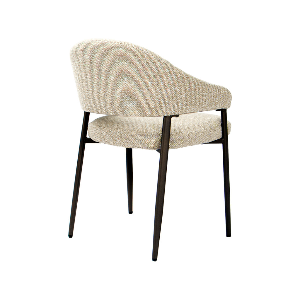 LABEL51 Eetkamerstoel Sora - Naturel - Boucle - Afbeelding 4