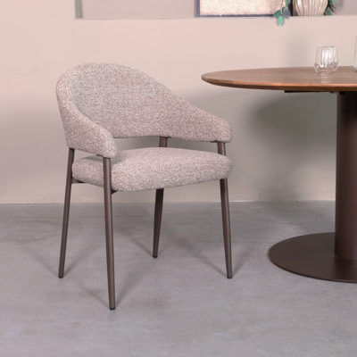 LABEL51 Eetkamerstoel Sora - Mushroom - Boucle