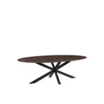 LABEL51 Eetkamertafel James - Espresso - Mangohout - 190 cm - Ovaal