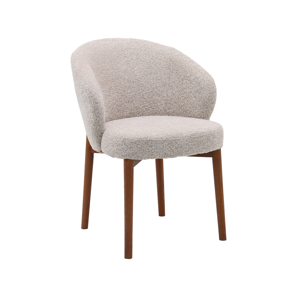 LABEL51 Eetkamerstoel Sakiko - Beige - Geweven - Afbeelding 2