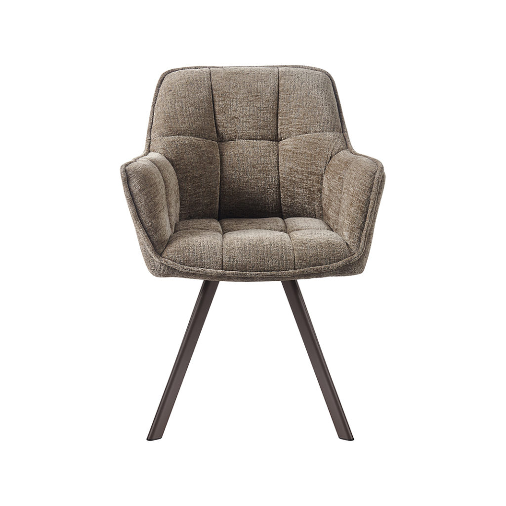 LABEL51 Eetkamerstoel Riley - Taupe - Geweven - Afbeelding 2