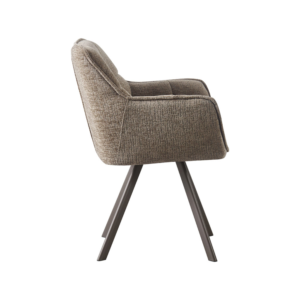 LABEL51 Eetkamerstoel Riley - Taupe - Geweven - Afbeelding 3
