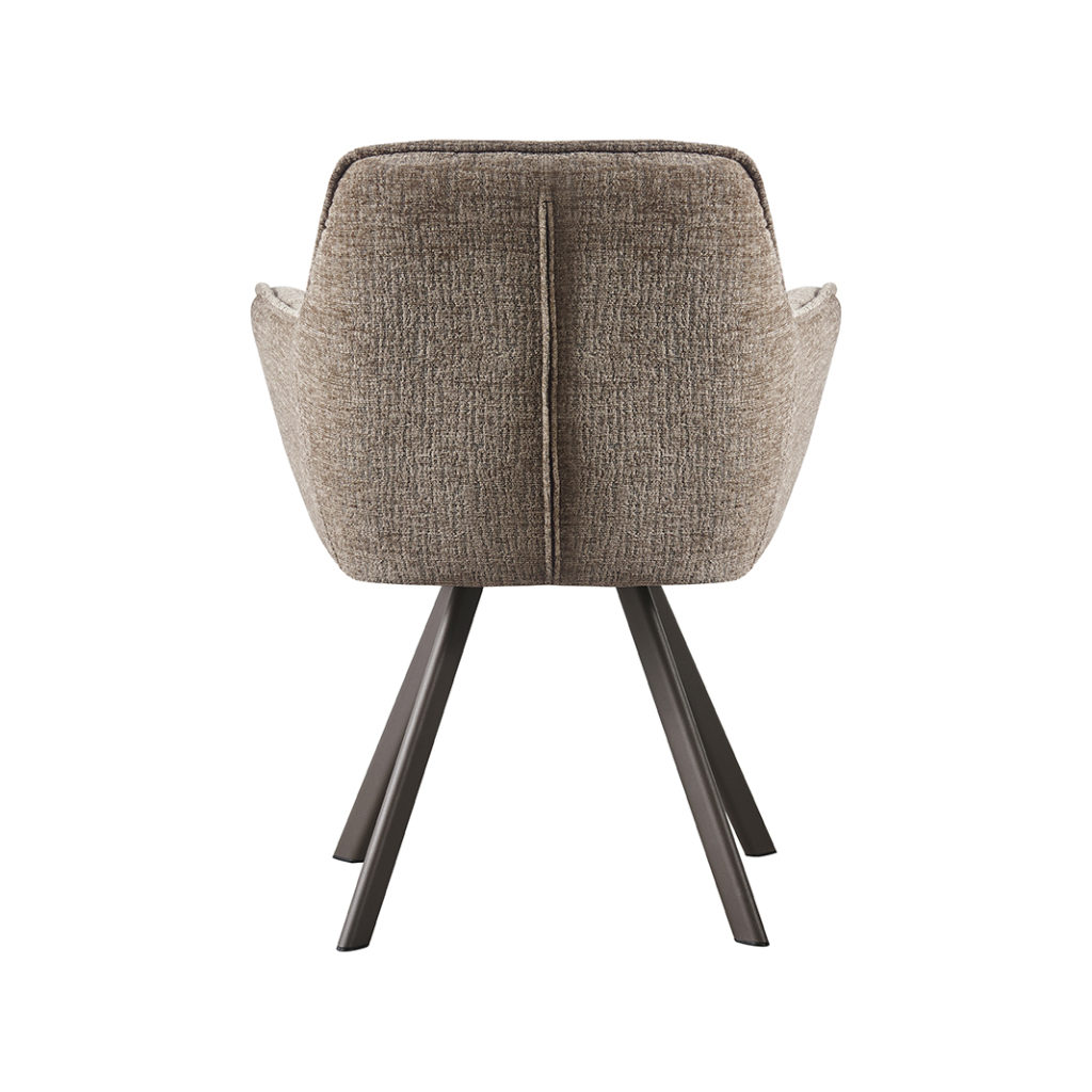 LABEL51 Eetkamerstoel Riley - Taupe - Geweven - Afbeelding 4