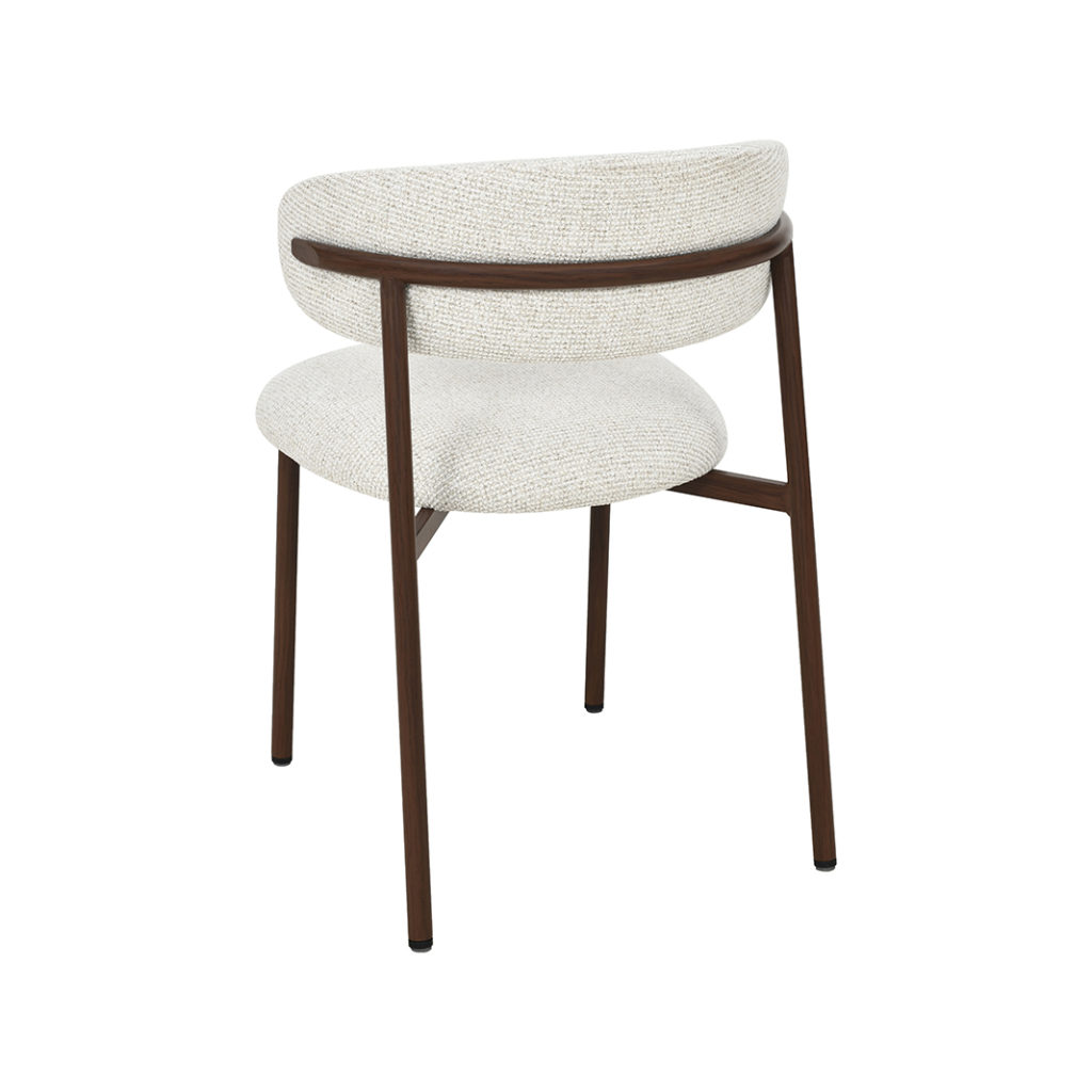 LABEL51 Eetkamerstoel Kaito - Naturel - Geweven - Walnoot Houten Frame - Afbeelding 4