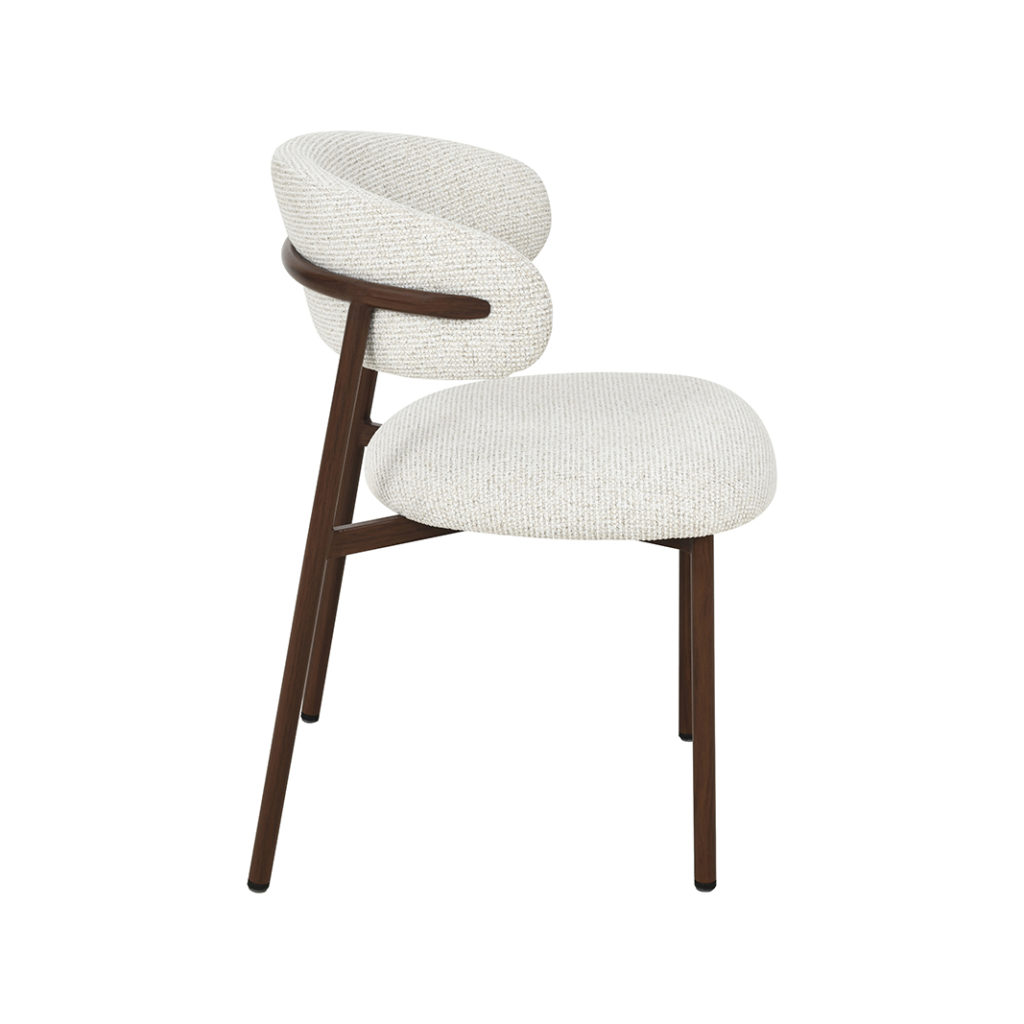 LABEL51 Eetkamerstoel Kaito - Naturel - Geweven - Walnoot Houten Frame - Afbeelding 5