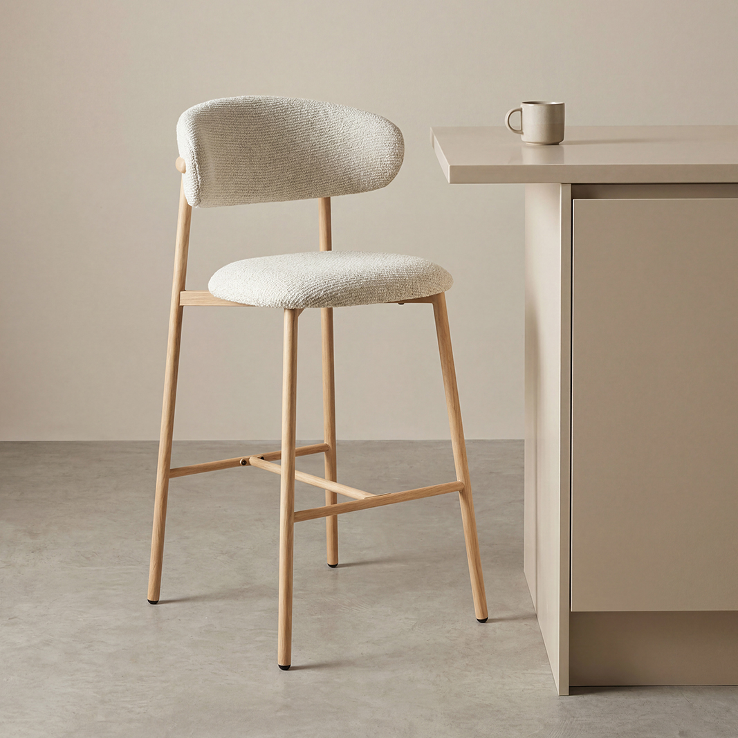 Het Steigerhouthuis LABEL51 Barkruk Kaito - Naturel - Prestige - Laag