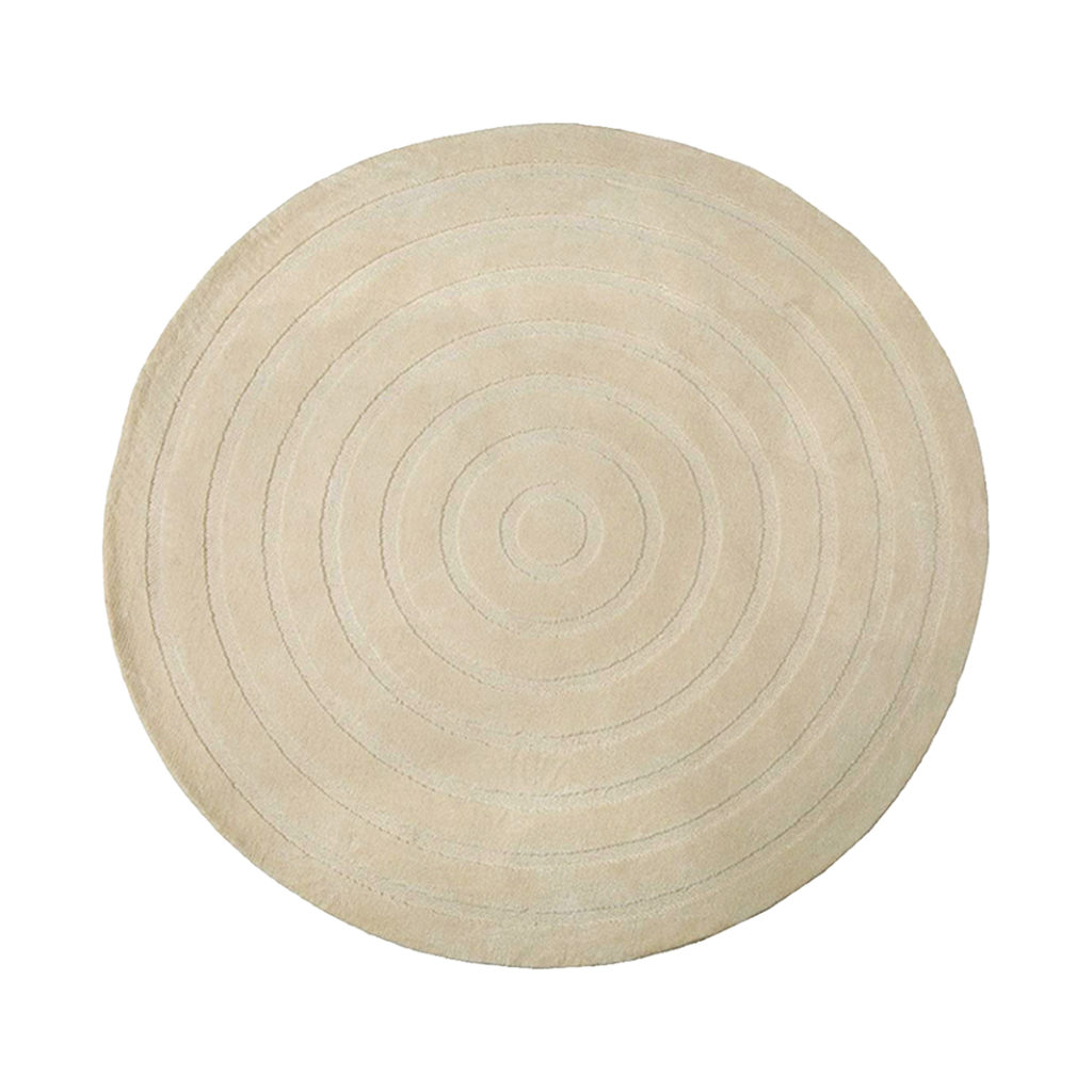 LABEL51 Vloerkleden Agra - Zand - Polyester - 200x200 cm - Rond