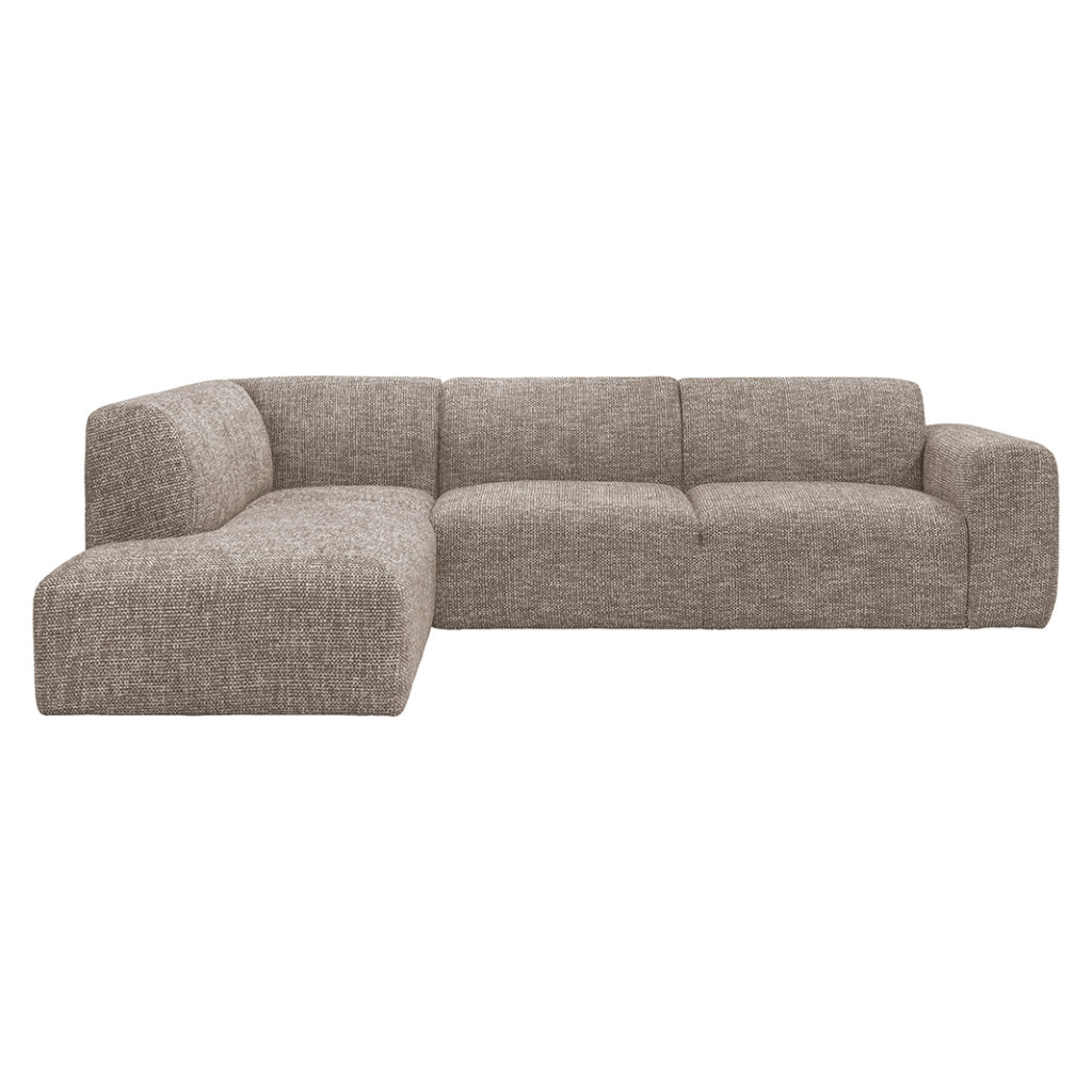 LABEL51 Hoekbank Verona - Taupe - Geweven - Links Voorstaand - Afbeelding 2