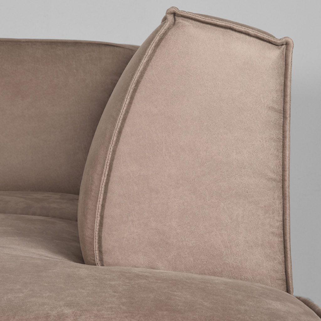 LABEL51 Hoekbank Kay - Taupe Micro Suede - Kunstleder - Hoekbank Rechts - Afbeelding 2