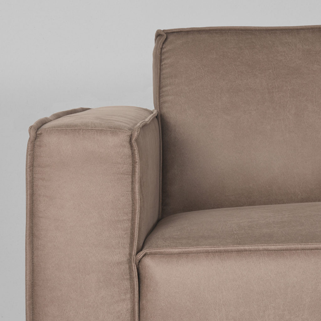 LABEL51 Hoekbank Kay - Taupe Micro Suede - Kunstleder - Hoekbank Rechts - Afbeelding 3