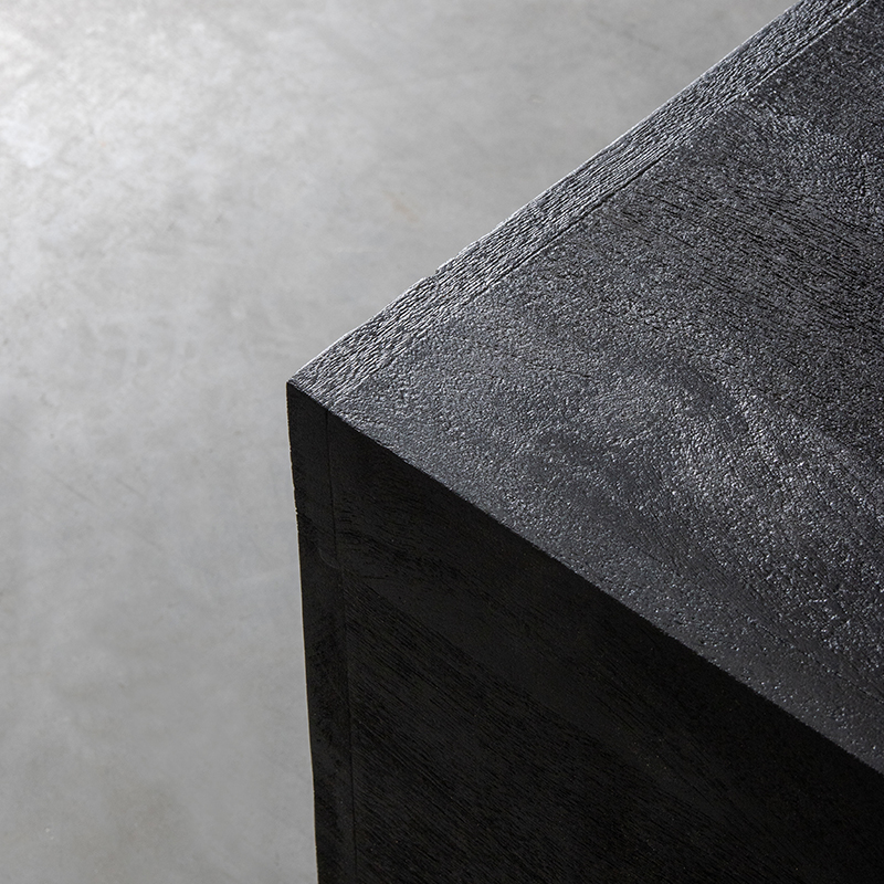 LABEL51 Salontafel Square - Zwart - Mangohout - 80 cm - Afbeelding 6