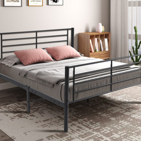 Bed 'Sammy' 140x200 Metaal Donkergrijs