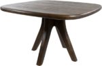 Eetkamertafel stuivervorm 120, mango espressobruin