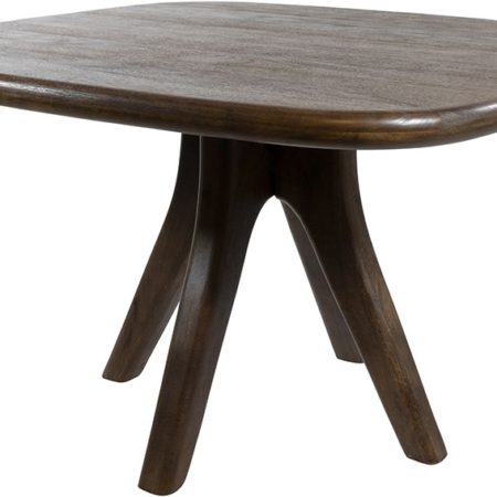Eetkamertafel stuivervorm 120, mango espressobruin