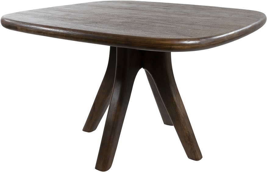 Eetkamertafel stuivervorm 120, mango espressobruin