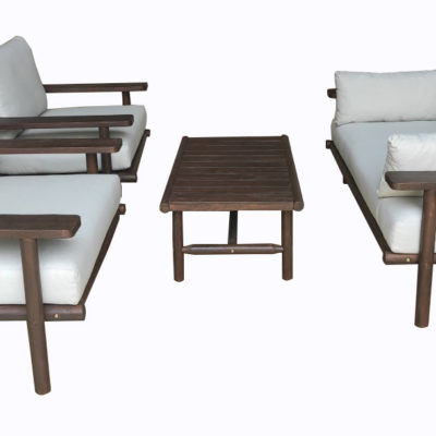 Laruna loungeset - acaciahout vintage donker teak-look