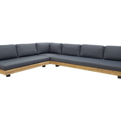 Los Angeles hoek-loungeset - staal, gepoedercoat, antraciet