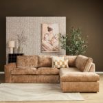 MySofa Teddy Hoekbank Kaneel 2,5-zits + divan rechts