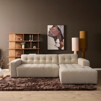 MySofa Ruby Hoekbank Beige 2,5-zits AL + Lounge R