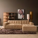 MySofa Ruby Hoekbank Camel 2,5 zits AL + Lounge rechts