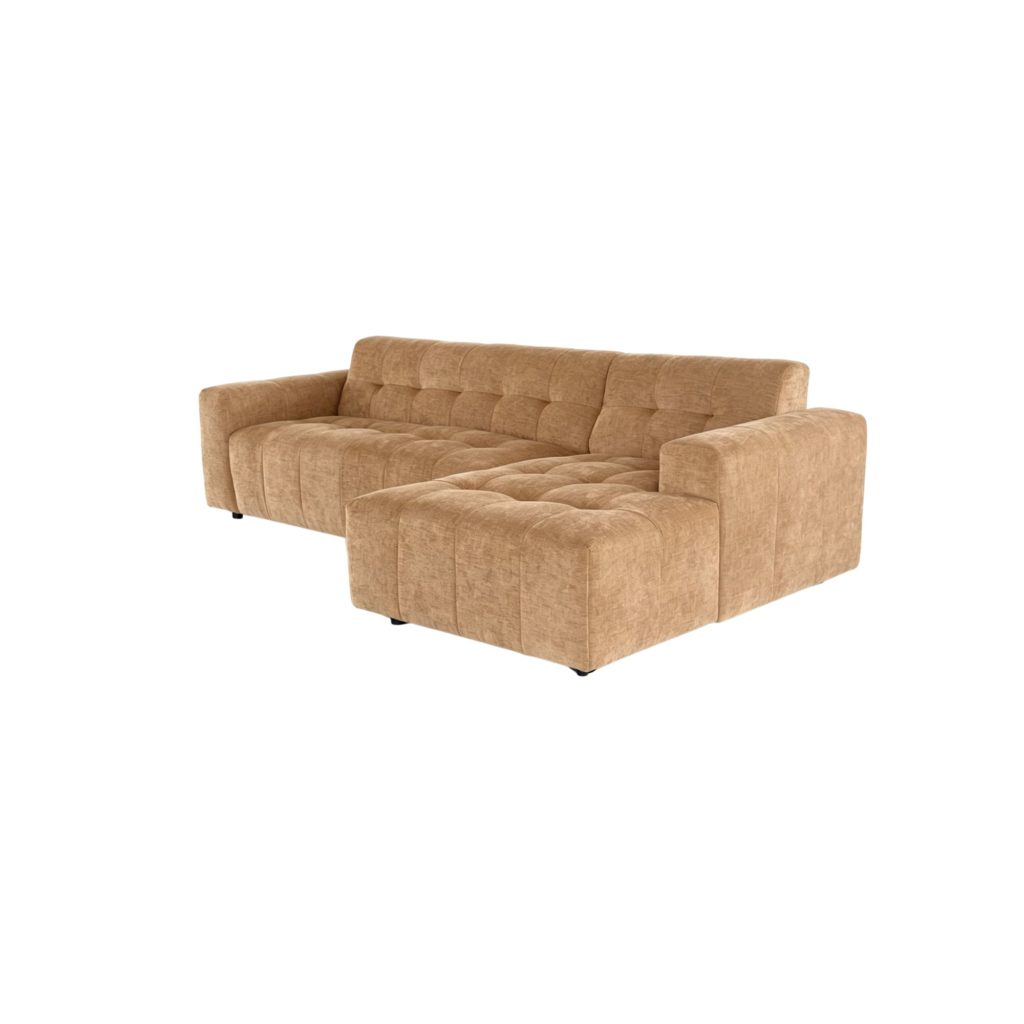 MySofa Ruby Hoekbank Camel 2,5 zits AL + Lounge rechts - Afbeelding 4