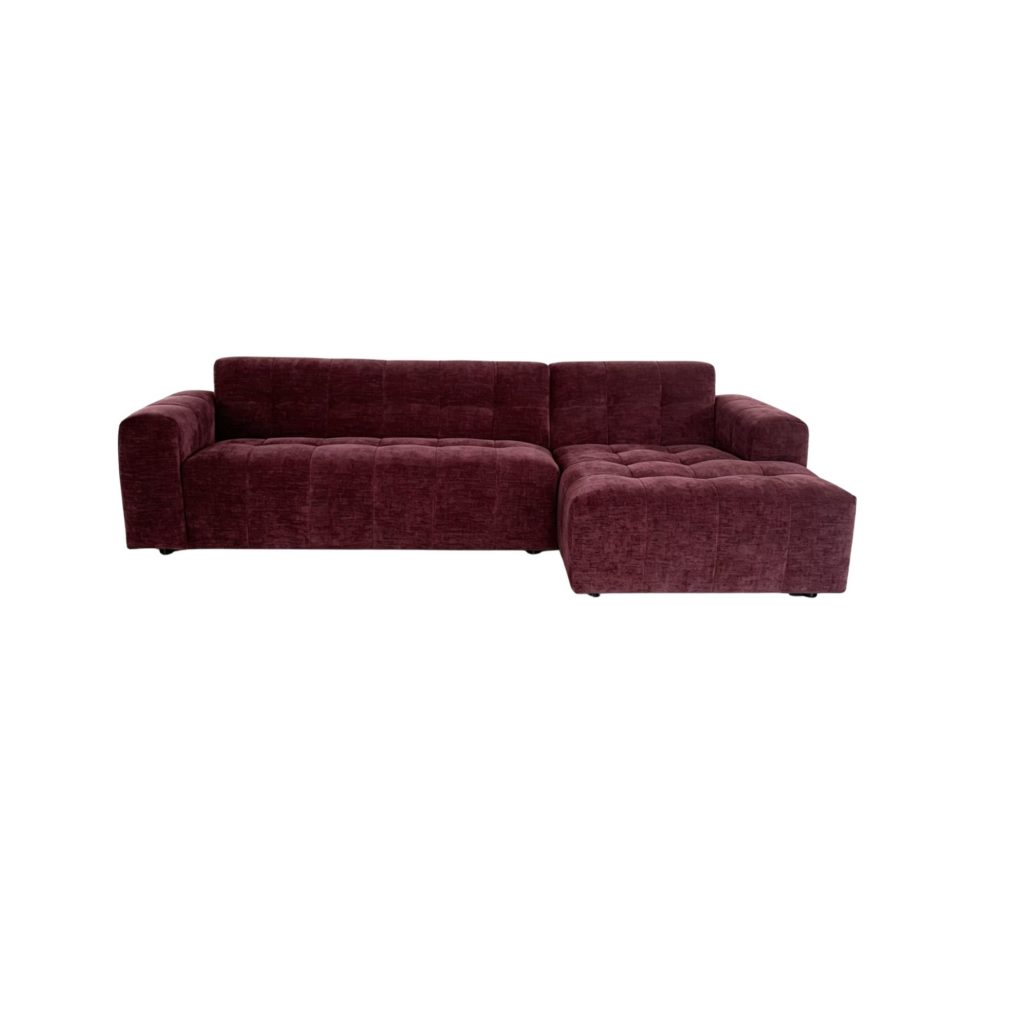 MySofa Ruby Hoekbank Paars 2,5-zits AL + Lounge rechts - Afbeelding 2