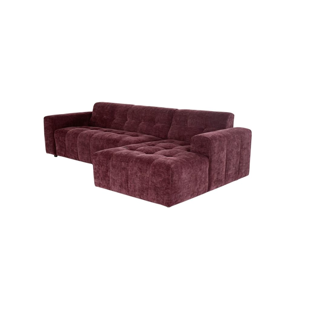 MySofa Ruby Hoekbank Paars 2,5-zits AL + Lounge rechts - Afbeelding 3