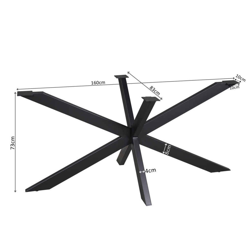 Matrixpoot Zwart Ovaal/Rechthoek 160 cm Koker 4x8 cm - Afbeelding 4