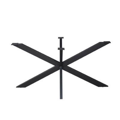 Matrixpoot zwart ovaal/rechthoek 140 cm koker 4x8 cm