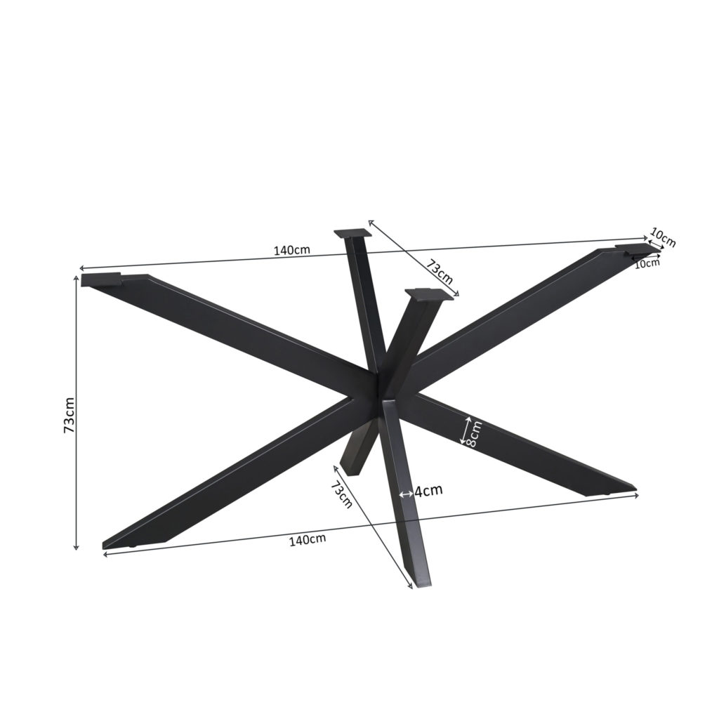 Matrixpoot zwart ovaal/rechthoek 140 cm koker 4x8 cm - Afbeelding 4