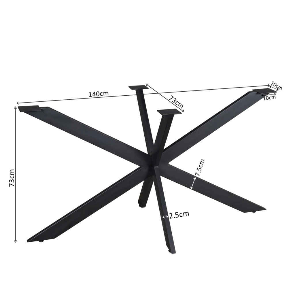 Matrixpoot Zwart Ovaal/Rechthoek 140 cm Koker 2,5x7,5 cm - Afbeelding 4