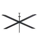 Matrixpoot Zwart Ovaal/Rechthoek 160 cm Koker 2,5x7,5 cm