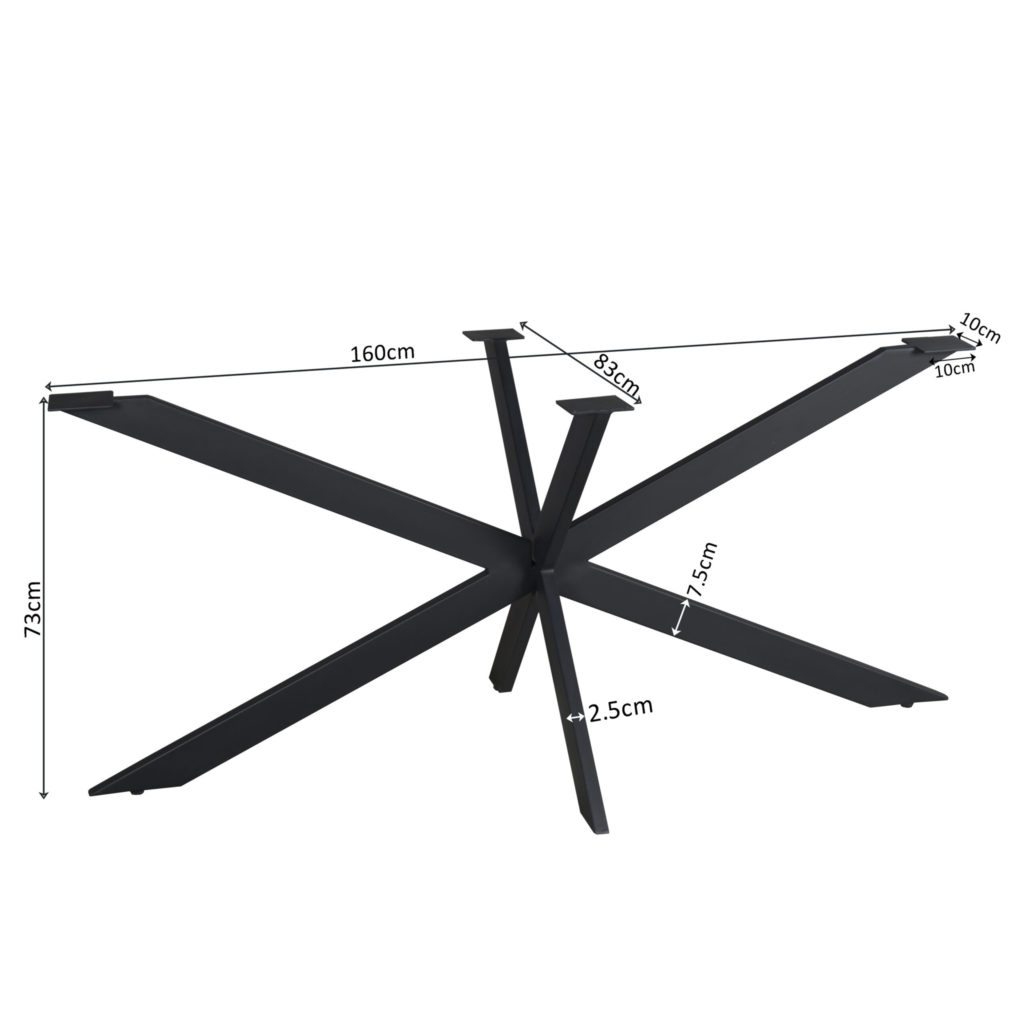 Matrixpoot Zwart Ovaal/Rechthoek 160 cm Koker 2,5x7,5 cm - Afbeelding 4