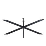 Matrixpoot Zwart Ovaal/Rechthoek 190 cm Koker 2,5x7,5 cm