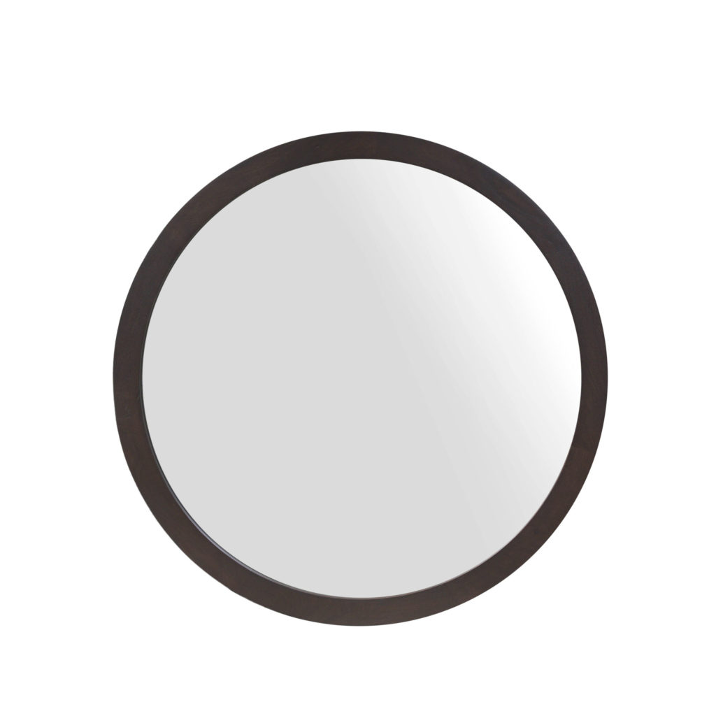 Ronde spiegel Dide Bruin Mangohout 60 cm - Afbeelding 2