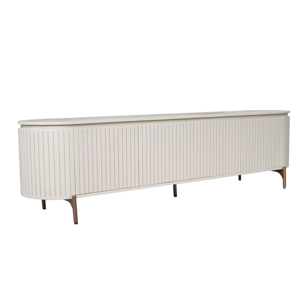 Tv-meubel Solana zand mangohout 210 cm - Afbeelding 3